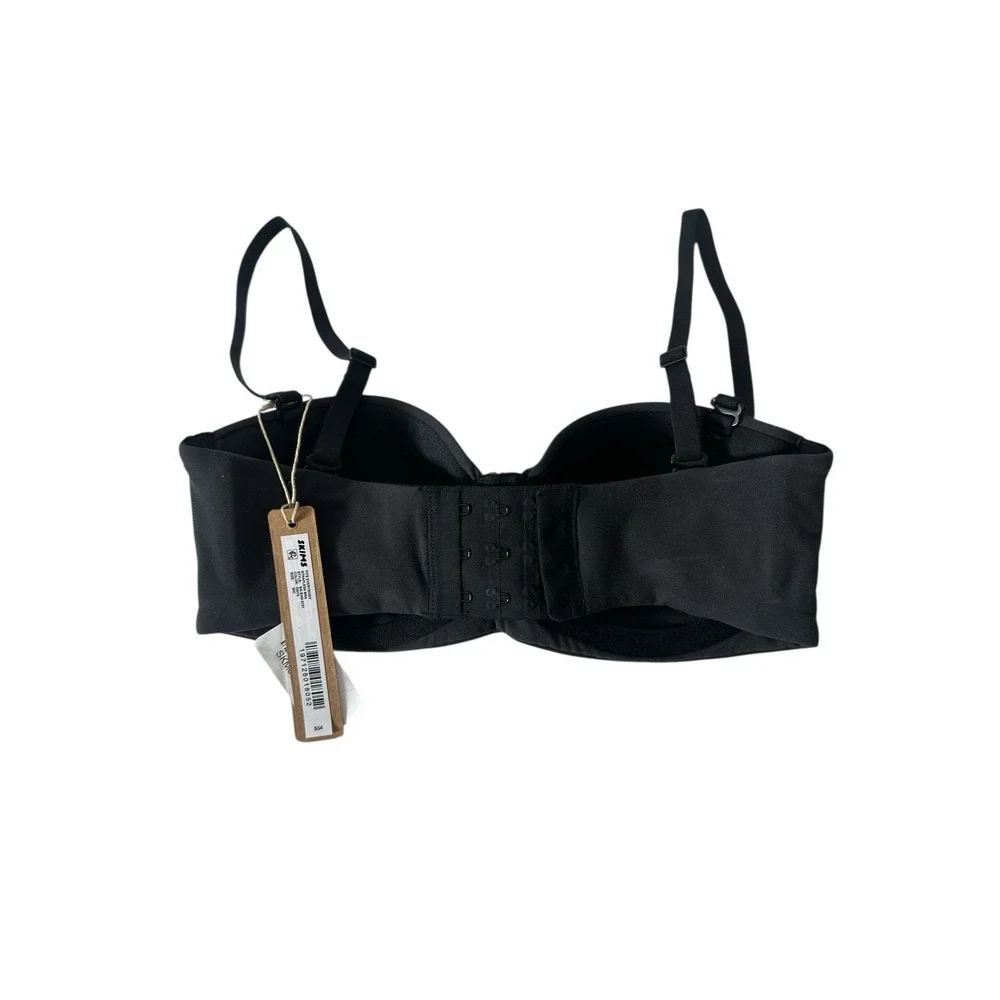New Skims Fits Everybody Strapless Bra Size 30‎ C Onyx Black Intimates - Picture 2 of 6